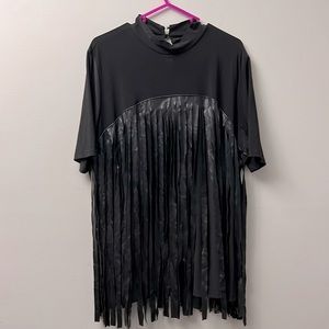 Black fringed shirt size 18/20 From Ashley Stewart